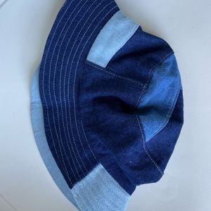Blue denim style bucket hat